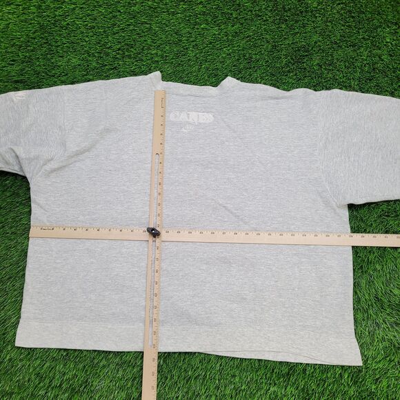 Vintage NIKE Miami Canes Sweatshirt Womens 3XL 28x24 Gray - Picture 4 of 16